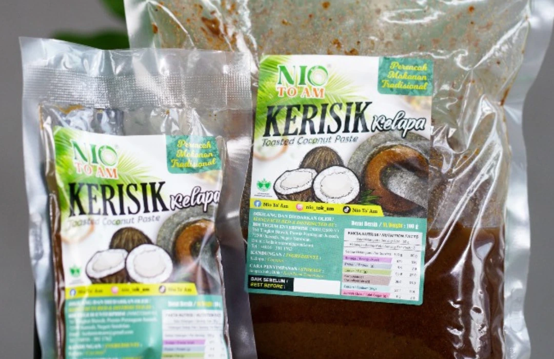 Produk Nio To'am, kerisik kelapa, rendang, rasa asli